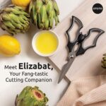 NEW!! Elizabat Kitchen Scissors by OTOTO – Cute Bat Kitchen Shears, Scissors Kitchen Utensils – Bats, Halloween Gifts, Cooking Scissors, Kitchen Gadgets