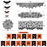 Colovis Halloween Decorations Indoor Set, 38PCS Halloween Table Decorations for Indoor, Mantel Scarf, Table Runner, Table Cover, Halloween Banner, 3D Bats, Lampshade & Creepy Cloth for Party Decor