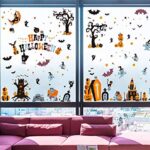 CCINEE Halloween Window Stickers?10 Sheets Halloween Window Clings Decals for Halloween Party Decoration Glass Windom Indoor and Outdoor Home Decor