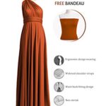 72styles Bridesmaid Dress Convertible Maxi Dress, Elegant Infinity Multiway Long Dress Evening Formal Evening Prom Gown Dress Burnt Orange