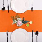 10-Pack Satin Table Runner Orange 12 x 108 inches Long, Table Runners for Wedding, Birthday Parties, Banquets Decorations?10 Pack, 12×108 Inch, Orange?