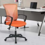 PayLessHere Office Computer Gaming Chair Ergonomic Mesh Desk Chair Adjustable Video Game Chairs with 360 Degrees Swivel Wheels Armrest Lumbar Support for Home Office (Orange)