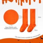 Hryrbay Orange Knee High Socks for Women, Halloween Costumes Knee High Socks Cotton Women Tube Socks High Socks Tall Long Socks