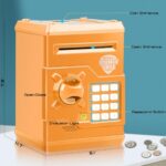 Yoego Piggy Bank for Kids,Electronic Password Piggy Bank Kids Safe Bank Mini ATM Piggy Bank Toy for 3-14 Year Old Boys and Girls (Orange)