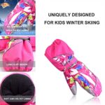 Gloves for Kids,Waterproof Winter Snow Ski Glove with Reflective Stripe for Children Snowboard Boys Girls 3-5T (Orange)